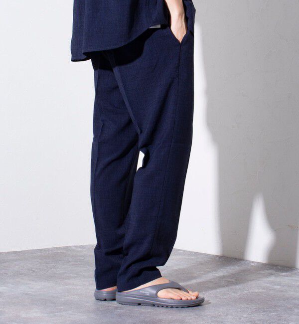 GLOSTER「【GLOSTER/グロスター】リネンライク ワッシャー イージーパンツ スラックス」|チノ|