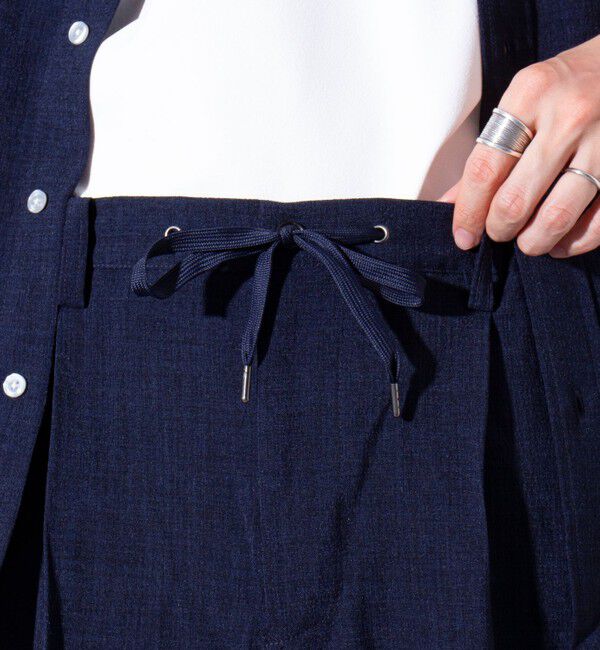 GLOSTER「【GLOSTER/グロスター】リネンライク ワッシャー イージーパンツ スラックス」|チノ|