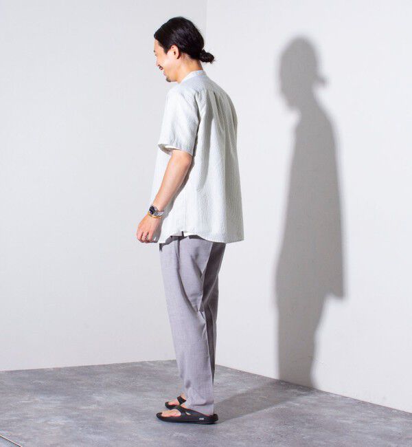 GLOSTER「【GLOSTER/グロスター】リネンライク ワッシャー イージーパンツ スラックス」|チノ|