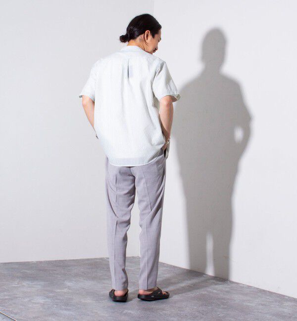 GLOSTER「【GLOSTER/グロスター】リネンライク ワッシャー イージーパンツ スラックス」|チノ|