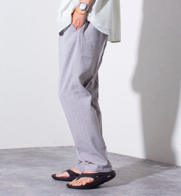 GLOSTER「【GLOSTER/グロスター】リネンライク ワッシャー イージーパンツ スラックス」|チノ|
