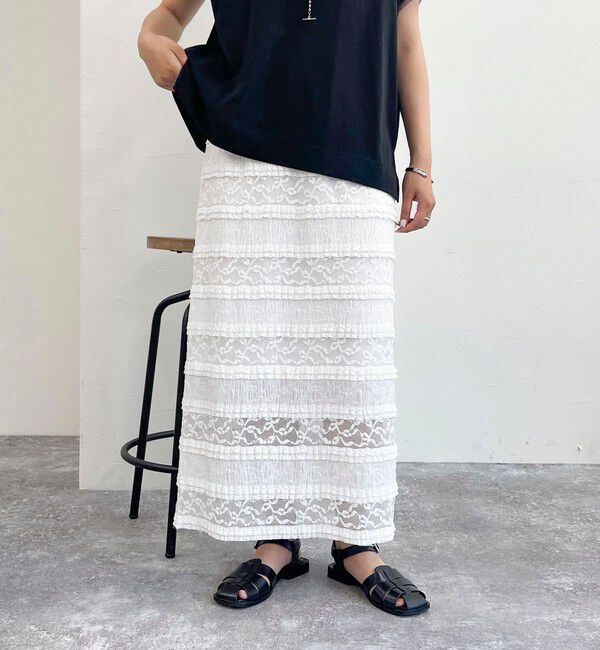 fredy emue「カットレースナロースカート」|タイト|