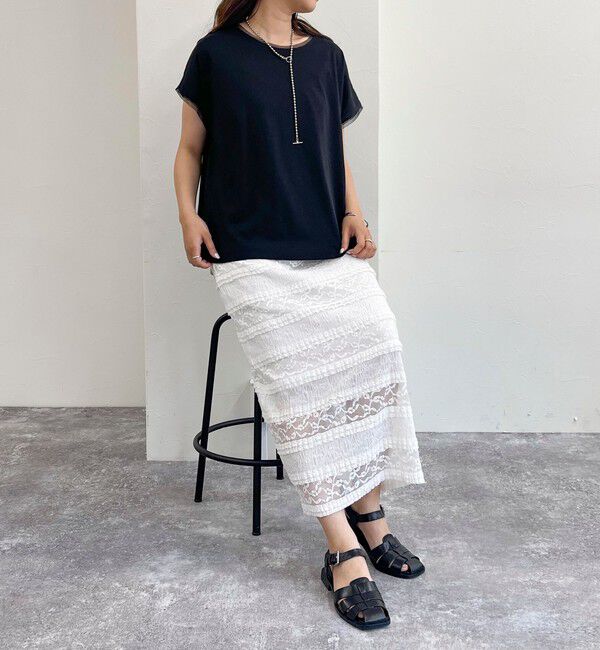 fredy emue「カットレースナロースカート」|タイト|