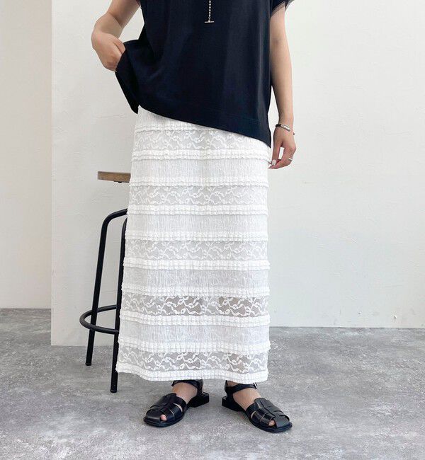 fredy emue「カットレースナロースカート」|タイト|