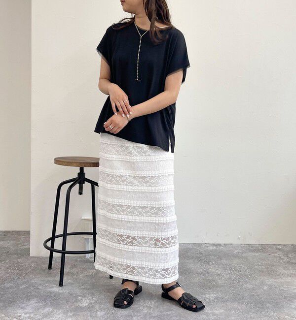 fredy emue「カットレースナロースカート」|タイト|