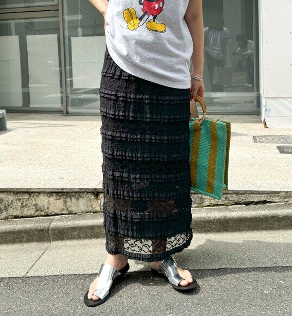 fredy emue「カットレースナロースカート」|タイト|