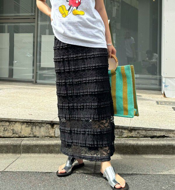 fredy emue「カットレースナロースカート」|タイト|