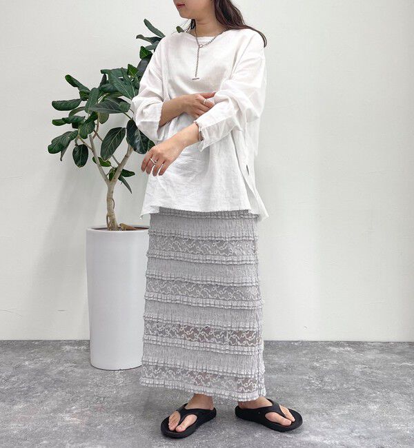 fredy emue「カットレースナロースカート」|タイト|