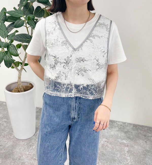 fredy emue「キラキラ2WAYベスト」|ベスト・ジレ|