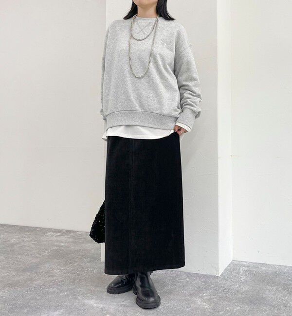 fredy emue「クラッシュベロアナロースカート」|タイト|