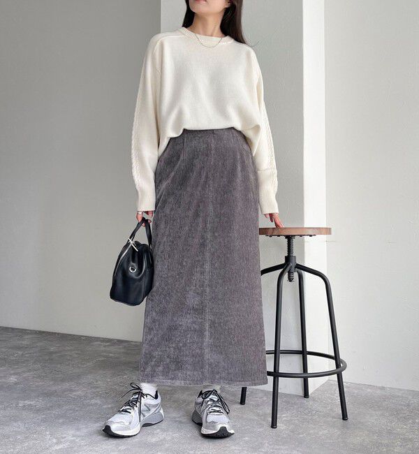 fredy emue「クラッシュベロアナロースカート」|タイト|