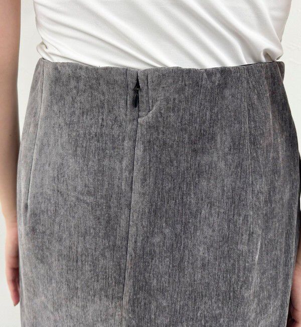 fredy emue「クラッシュベロアナロースカート」|タイト|