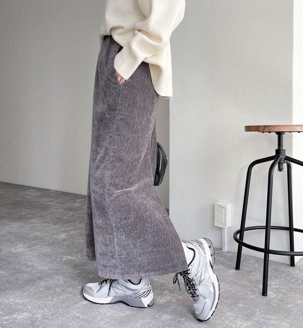 fredy emue「クラッシュベロアナロースカート」|タイト|