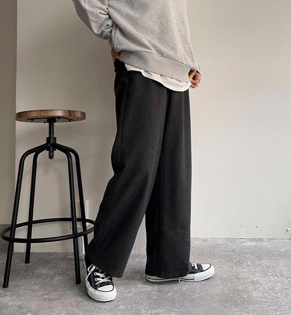 fredy emue「ウール混ウォッシャブルイージーパンツ」|チノ|