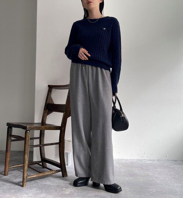 fredy emue「ウール混ウォッシャブルイージーパンツ」|チノ|
