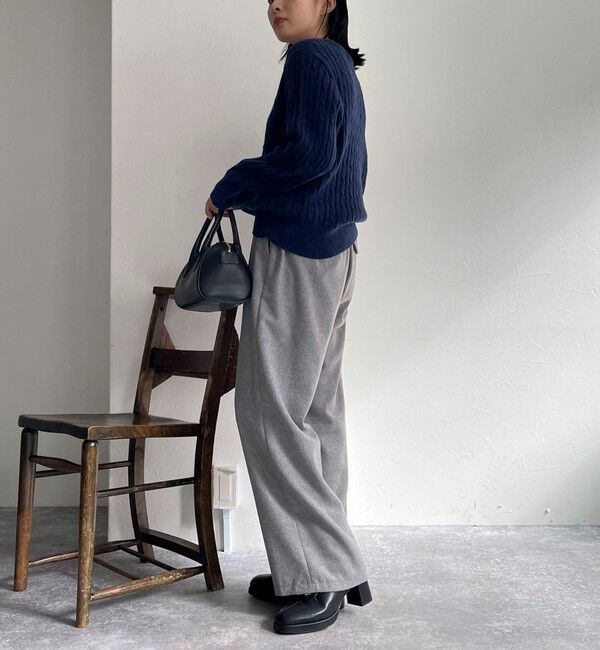 fredy emue「ウール混ウォッシャブルイージーパンツ」|チノ|