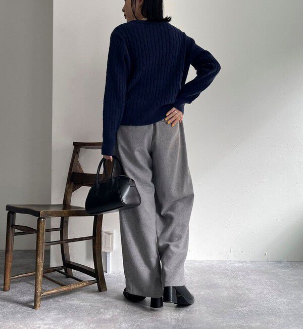 fredy emue「ウール混ウォッシャブルイージーパンツ」|チノ|