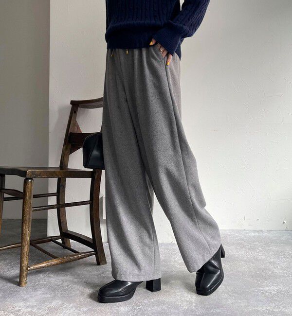 fredy emue「ウール混ウォッシャブルイージーパンツ」|チノ|