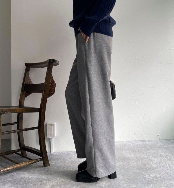 fredy emue「ウール混ウォッシャブルイージーパンツ」|チノ|