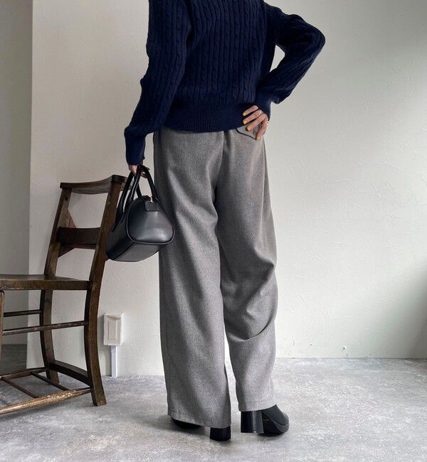 fredy emue「ウール混ウォッシャブルイージーパンツ」|チノ|