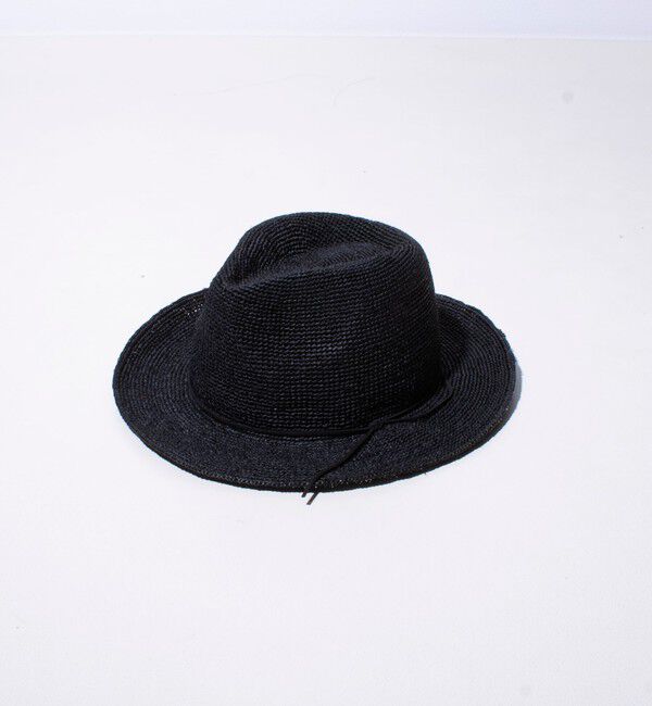GLOSTER「【GLOSTER/グロスター】RAFFIA SAFARI HAT ラフィア サファリハット」|ハット|ブラック