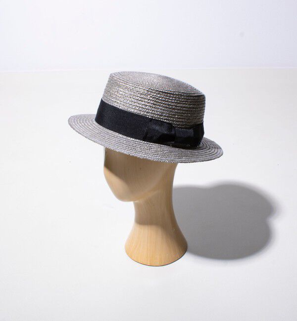 GLOSTER「【GLOSTER/グロスター】STRAW BOATER HAT ストローハット 麦わら カンカン帽」|ハット|