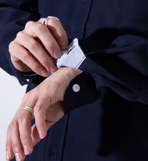 GLOSTER「【ビジカジ対応】【GLOSTER/グロスター】ニットテープ 鹿の子 ボタンダウンシャツ」|シャツ・ブラウス|