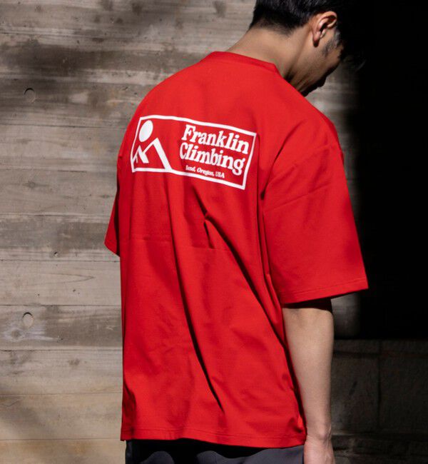 GLOSTER「【Franklin Climbing】FLEX TECH グラフィックバックプリント 半袖Tシャツ」|Tシャツ・カットソー|