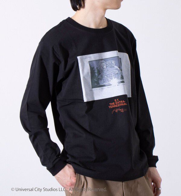 GLOSTER「【GLOSTER】&times;【E.T.】絵コンテ Conte ロンT ロングスリーブT プリントT」|Tシャツ・カットソー|ブラック系その他2