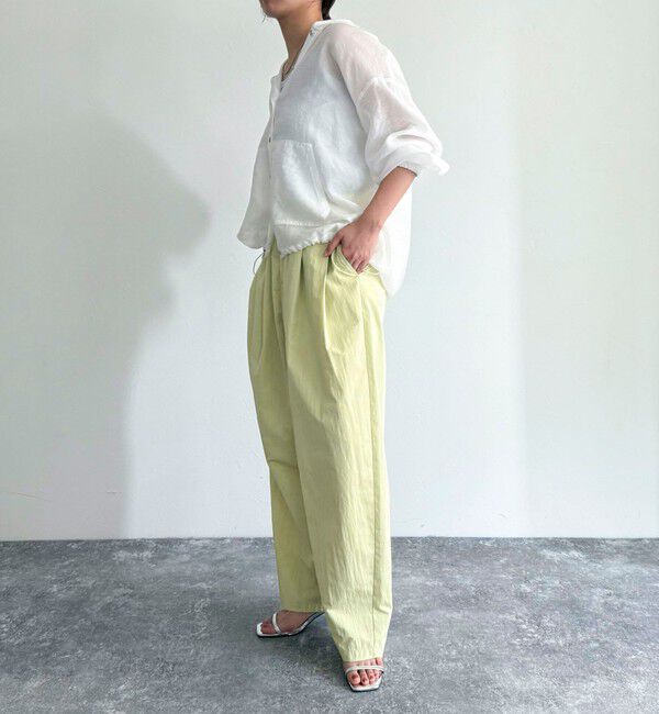 fredy emue「ナイロンギャザータックパンツ」|チノ|