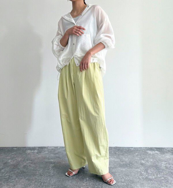 fredy emue「ナイロンギャザータックパンツ」|チノ|