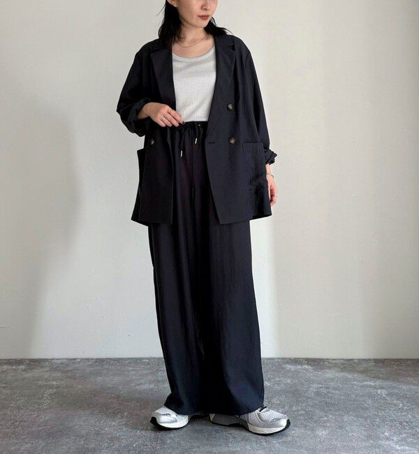 fredy emue「《セットアップ対応》リネン混スラブツイルダブルジャケット」|テーラードジャケット|