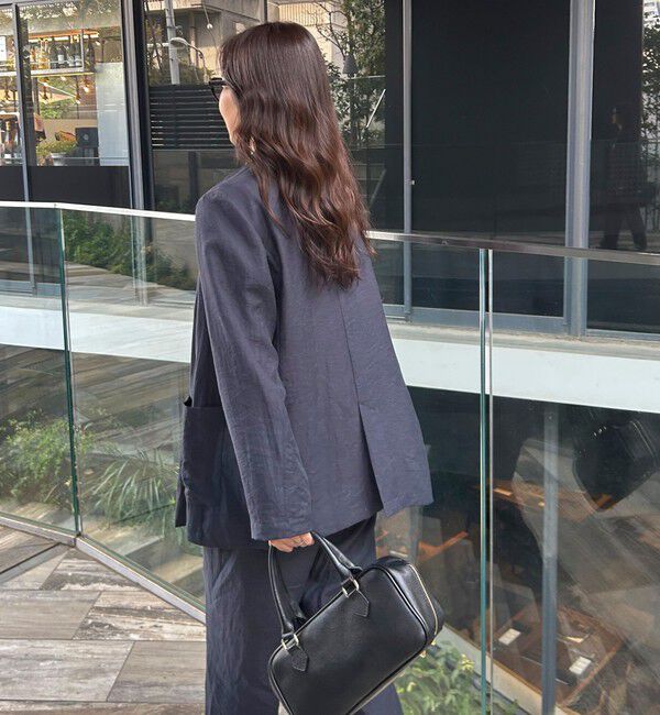 fredy emue「《セットアップ対応》リネン混スラブツイルダブルジャケット」|テーラードジャケット|