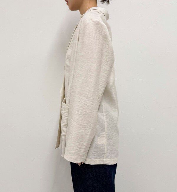 fredy emue「《セットアップ対応》リネン混スラブツイルダブルジャケット」|テーラードジャケット|