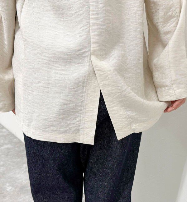 fredy emue「《セットアップ対応》リネン混スラブツイルダブルジャケット」|テーラードジャケット|