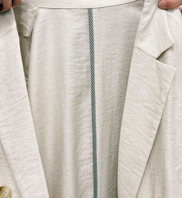 fredy emue「《セットアップ対応》リネン混スラブツイルダブルジャケット」|テーラードジャケット|