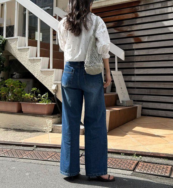 fredy emue「ドット刺繍フリルカラーブラウス」|シャツ・ブラウス|