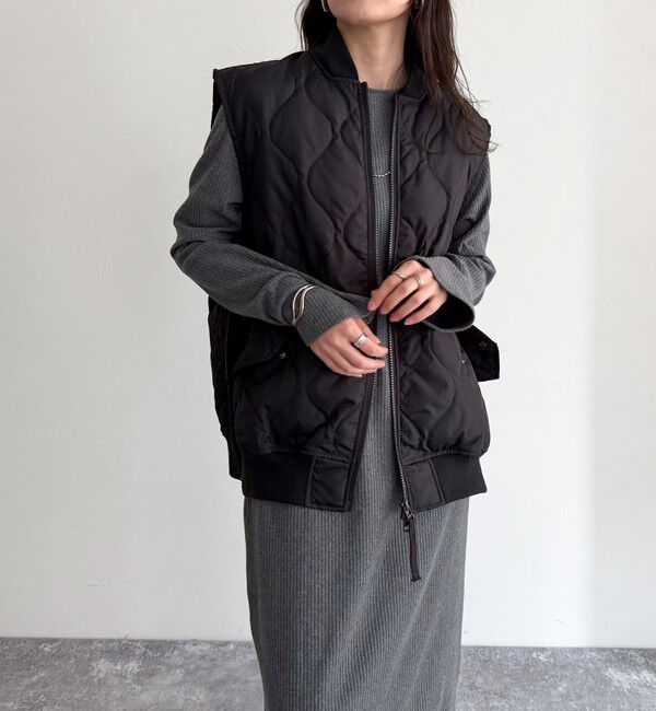 fredy emue「【TAION/タイオン】MILITARY MA-1 TYPE DOWN VEST」|ベスト・ジレ|ブラック