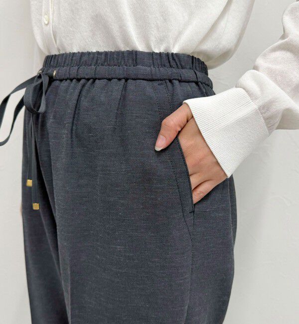 fredy emue「リネン混バイオツイルテーパードパンツ」|チノ|