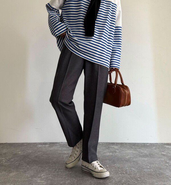 fredy emue「リネン混バイオツイルテーパードパンツ」|チノ|