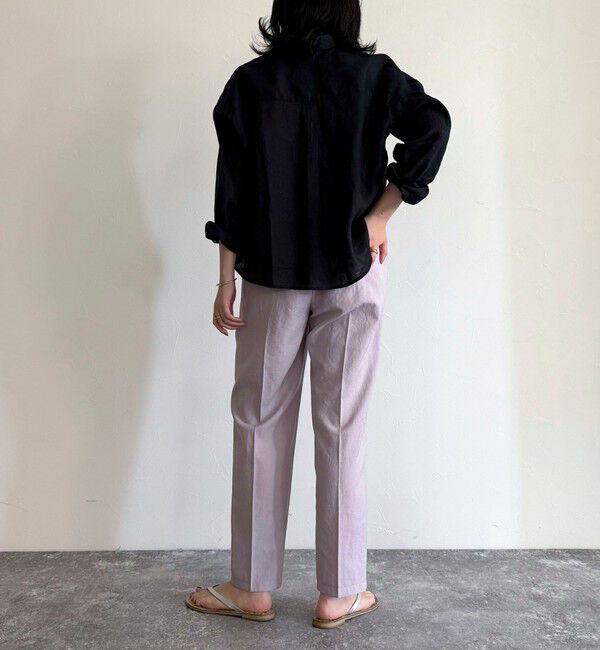 fredy emue「リネン混バイオツイルテーパードパンツ」|チノ|