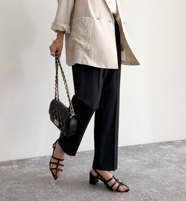 fredy emue「リネン混バイオツイルテーパードパンツ」|チノ|