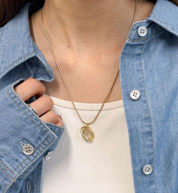 fredy emue「クリアドロップトップアジャストネックレス」|ネックレス|