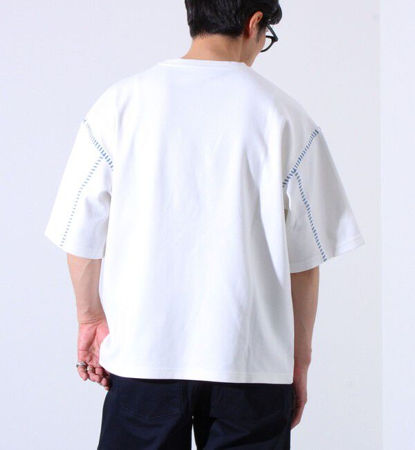 GLOSTER「【GLOSTER/グロスター】ラダー配色ステッチ クルーネック半袖Tシャツ」|Tシャツ・カットソー|