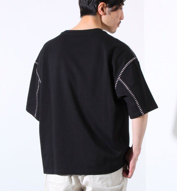 GLOSTER「【GLOSTER/グロスター】ラダー配色ステッチ クルーネック半袖Tシャツ」|Tシャツ・カットソー|