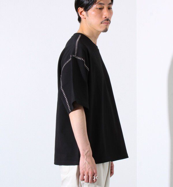 GLOSTER「【GLOSTER/グロスター】ラダー配色ステッチ クルーネック半袖Tシャツ」|Tシャツ・カットソー|