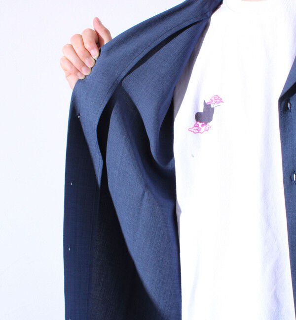 GLOSTER「【GLOSTER/グロスター】ドライポリツイル オープンカラーシャツ 開襟シャツ 半袖シャツ」|シャツ・ブラウス|