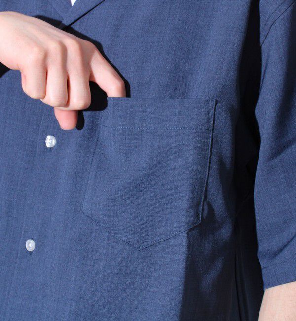 GLOSTER「【GLOSTER/グロスター】ドライポリツイル オープンカラーシャツ 開襟シャツ 半袖シャツ」|シャツ・ブラウス|