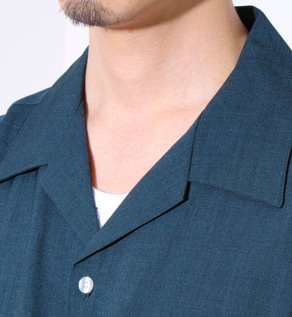 GLOSTER「【GLOSTER/グロスター】ドライポリツイル オープンカラーシャツ 開襟シャツ 半袖シャツ」|シャツ・ブラウス|