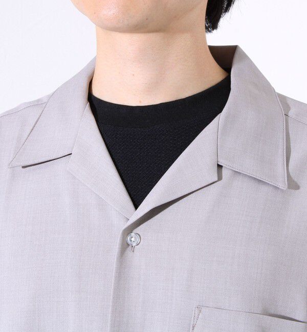 GLOSTER「【GLOSTER/グロスター】ドライポリツイル オープンカラーシャツ 開襟シャツ 半袖シャツ」|シャツ・ブラウス|